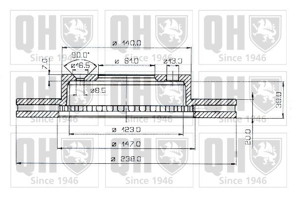 QUINTON HAZELL Тормозной диск BDC3550